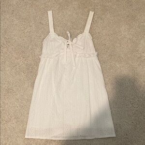 White Eyelet mini Dress